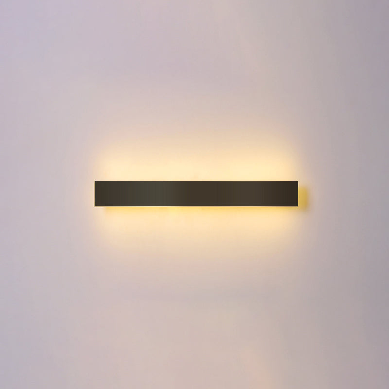 Nordic Style Iron Wall Light Strip Shape Wall Lamp with Acrylic Shade for Outdoor