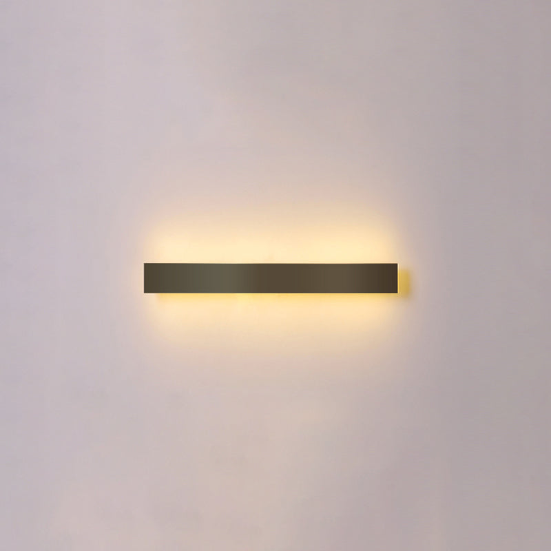 Nordic Style Iron Wall Light Strip Shape Wall Lamp with Acrylic Shade for Outdoor