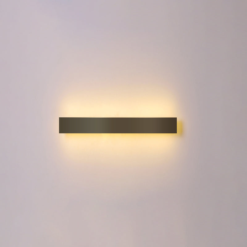 Nordic Style Iron Wall Light Strip Shape Wall Lamp with Acrylic Shade for Outdoor