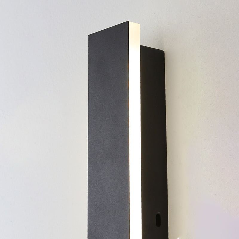 Nordic Style Iron Wall Light Strip Shape Wall Lamp with Acrylic Shade for Outdoor