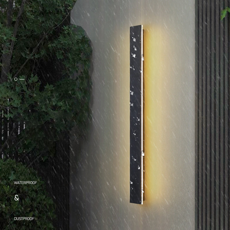 Nordic Style Iron Wall Light Strip Shape Wall Lamp with Acrylic Shade for Outdoor