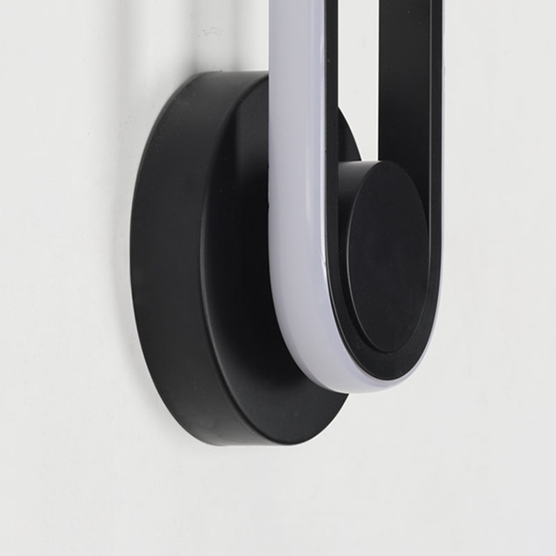 Modern Simple Iron Wall Light Ellipse Shape LED Rotatable Wall Lamp for Living Room