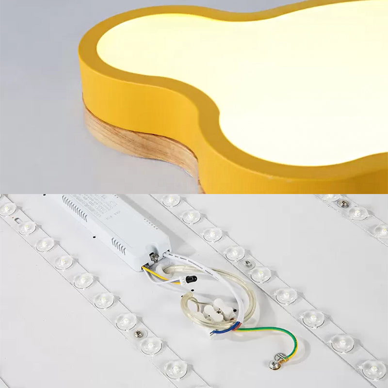 Lámpara de techo LED Macaron Loft con forma de nube acrílica para dormitorio de niños