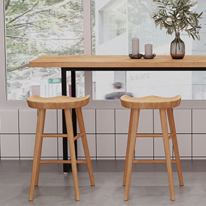 Industrial Style Wood Top Counter Table 42-inch Height Table for Coffee Shop