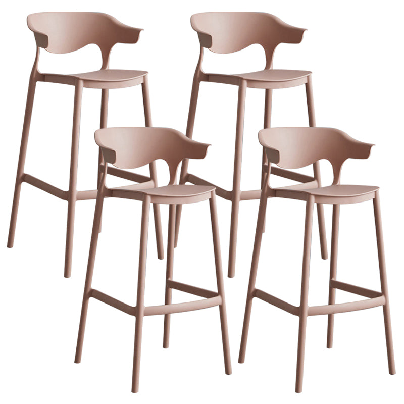 Modern Style Stackable Bar-stool Plastic Counter Bar Stool for Home