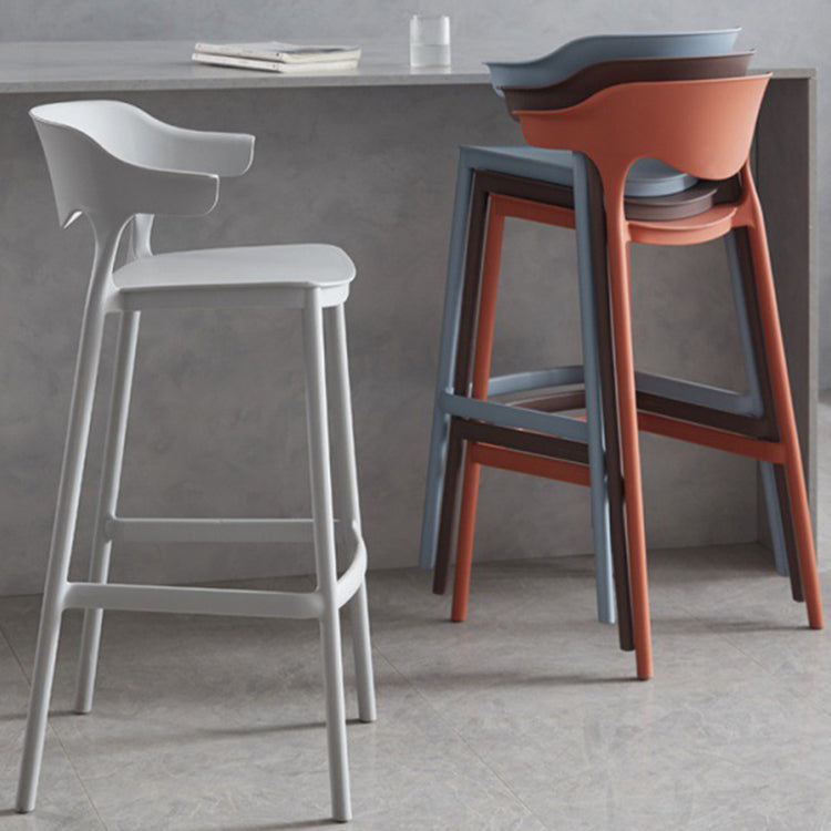 Modern Style Stackable Bar-stool Plastic Counter Bar Stool for Home