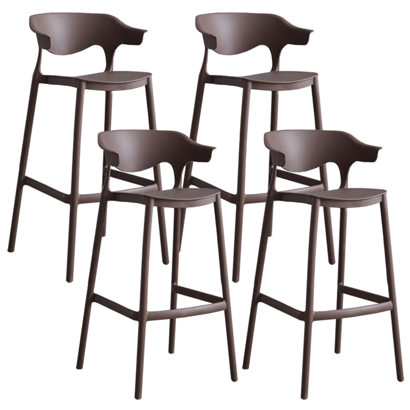 Modern Style Stackable Bar-stool Plastic Counter Bar Stool for Home