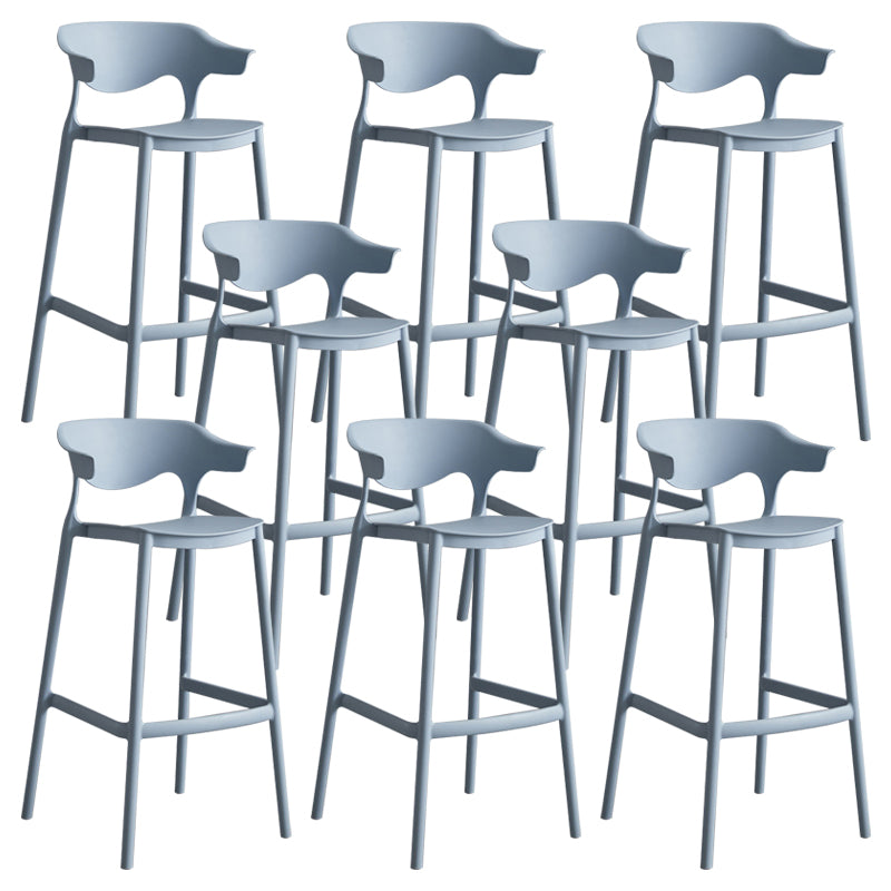 Modern Style Stackable Bar-stool Plastic Counter Bar Stool for Home