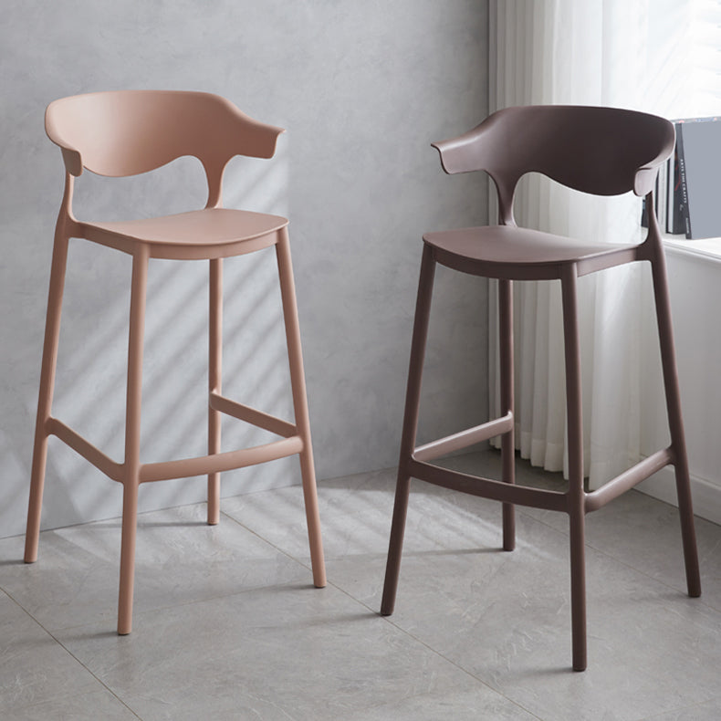Modern Style Stackable Bar-stool Plastic Counter Bar Stool for Home