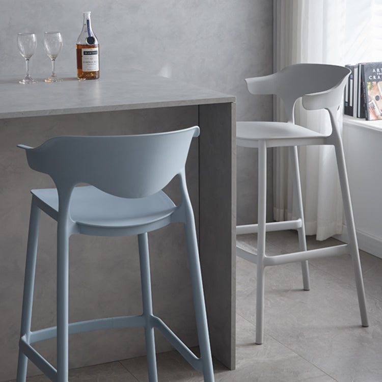 Modern Style Stackable Bar-stool Plastic Counter Bar Stool for Home