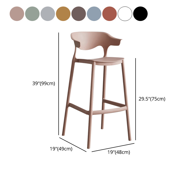 Modern Style Stackable Bar-stool Plastic Counter Bar Stool for Home