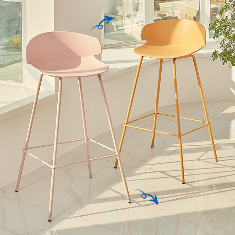 Nordic Style Metal Bar-stool Plastic Counter Bar Stool for Home