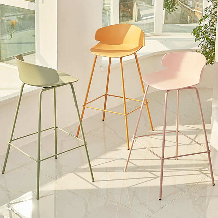 Nordic Style Metal Bar-stool Plastic Counter Bar Stool for Home