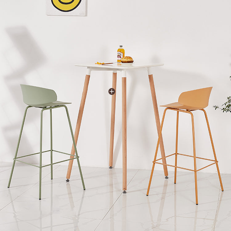 Nordic Style Metal Bar-stool Plastic Counter Bar Stool for Home