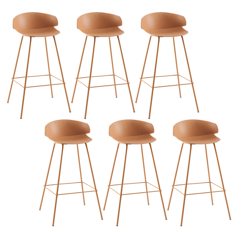 Nordic Style Metal Bar-stool Plastic Counter Bar Stool for Home