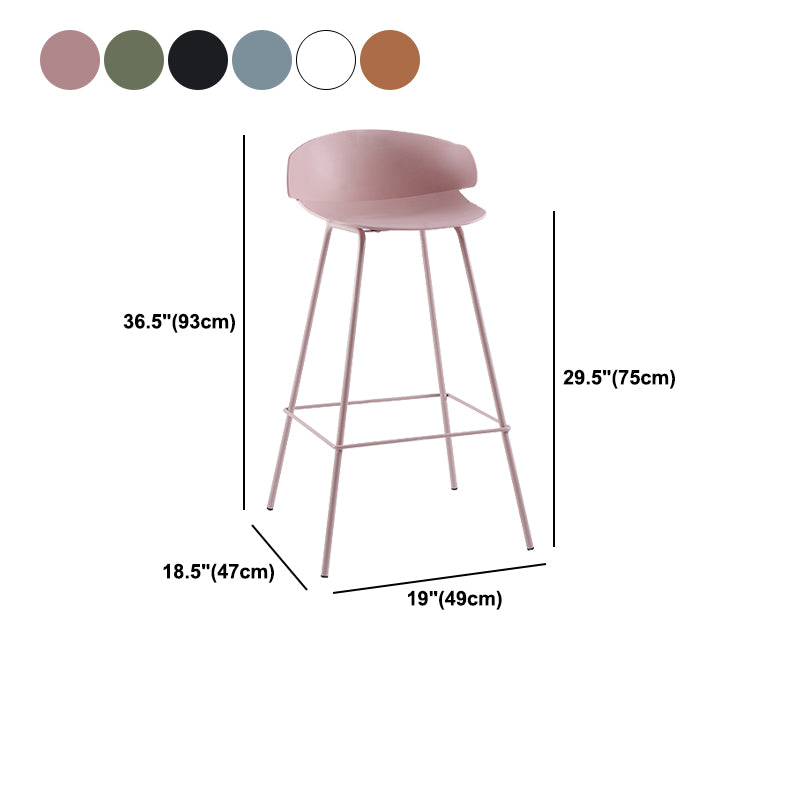 Nordic Style Metal Bar-stool Plastic Counter Bar Stool for Home