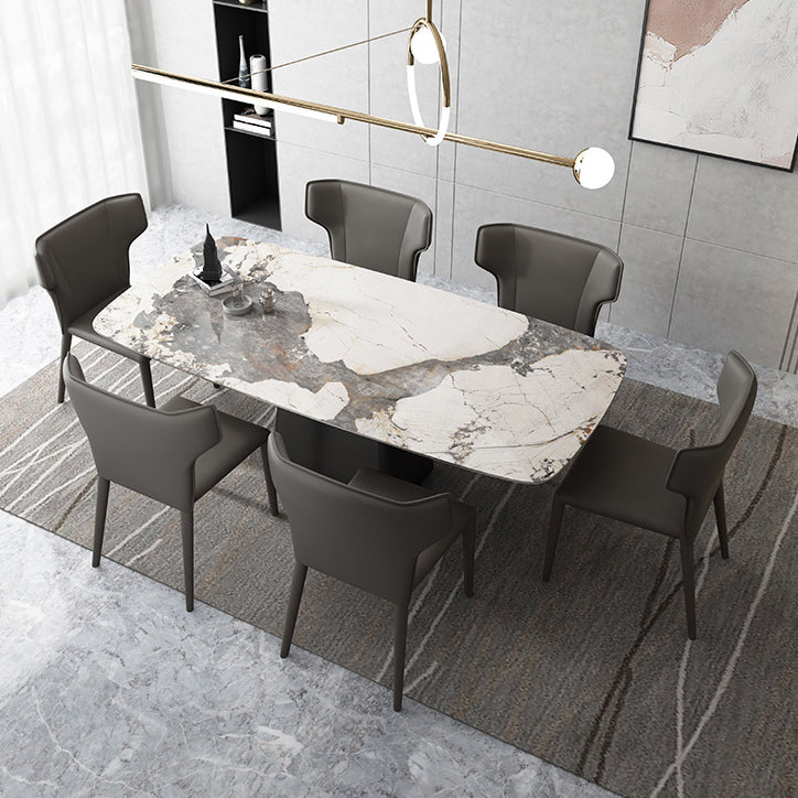 1/2/5/7 Pcs Dining Table Furniture Dining Table Set with Sintered Stone Top