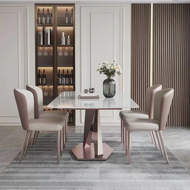 1/4/5/7 Pieces Sintered Stone Dining Table Set Dining Room Chair and Table Set