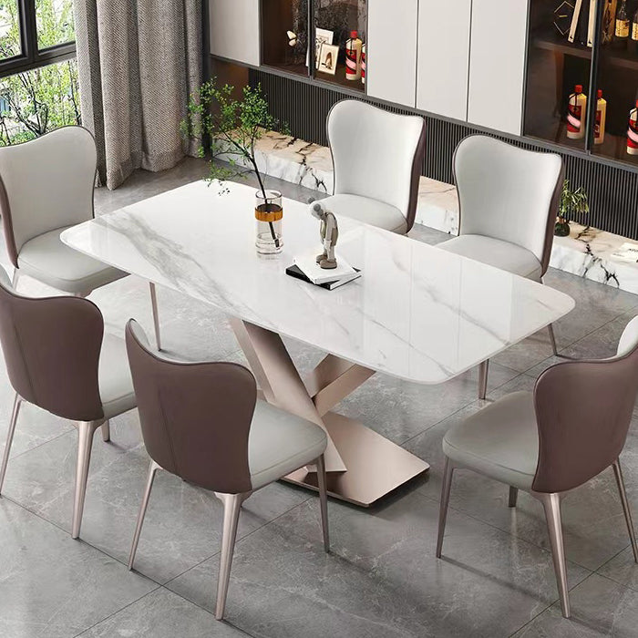 1/4/5/7 Pieces Sintered Stone Dining Table Set Dining Room Chair and Table Set