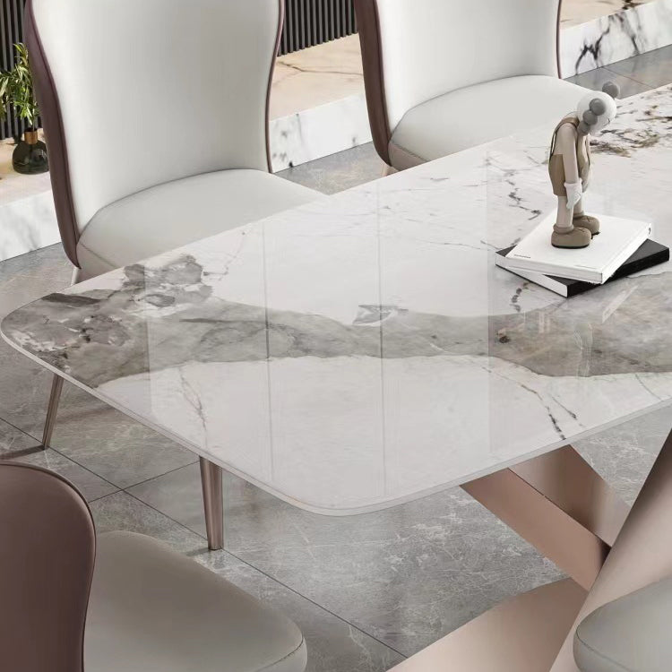 1/4/5/7 Pieces Sintered Stone Dining Table Set Dining Room Chair and Table Set