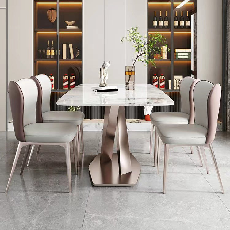 1/4/5/7 Pieces Sintered Stone Dining Table Set Dining Room Chair and Table Set