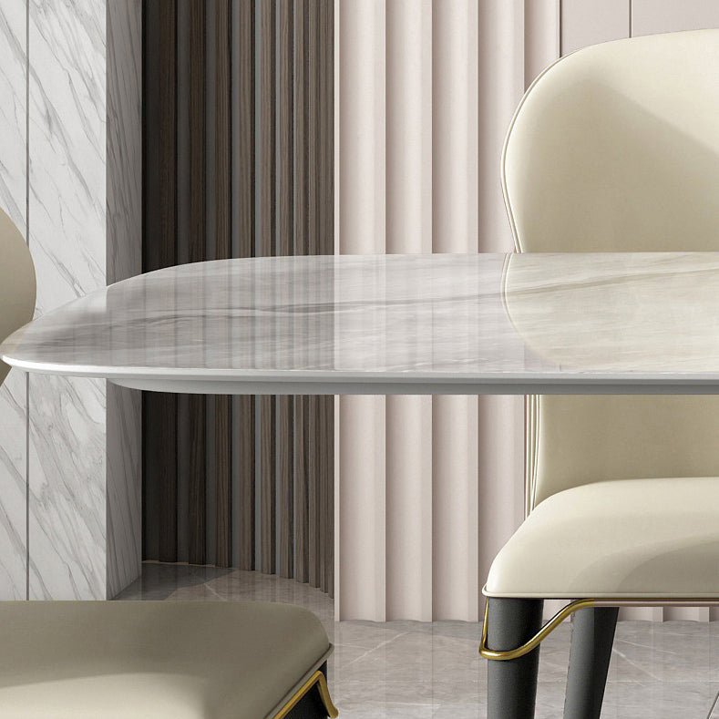 Nordic Sintered Stone Top Dining Set Rectangle 1/2/5/6 Pieces Dining Room Table Set