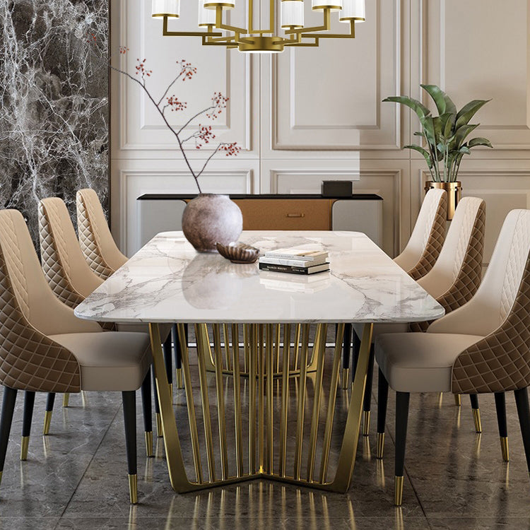 Luxury Sintered Stone Top Dining Set Rectangle 1/4/5/7/9 Pieces Dining Room Table Set