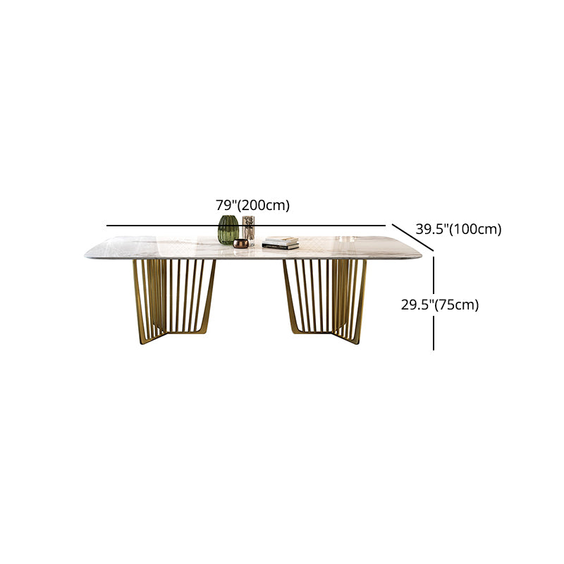 Luxury Sintered Stone Top Dining Set Rectangle 1/4/5/7/9 Pieces Dining Room Table Set