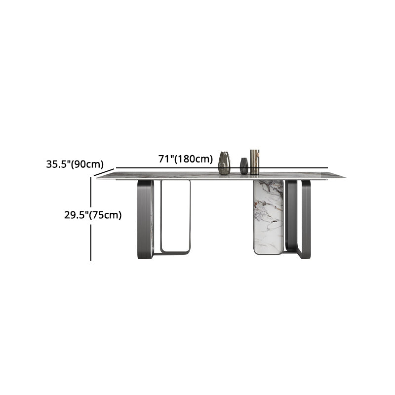 Designer Style Sintered Stone Top Dining Set Rectangle 1/3/4/5/6/9 Pieces Dining Table Set
