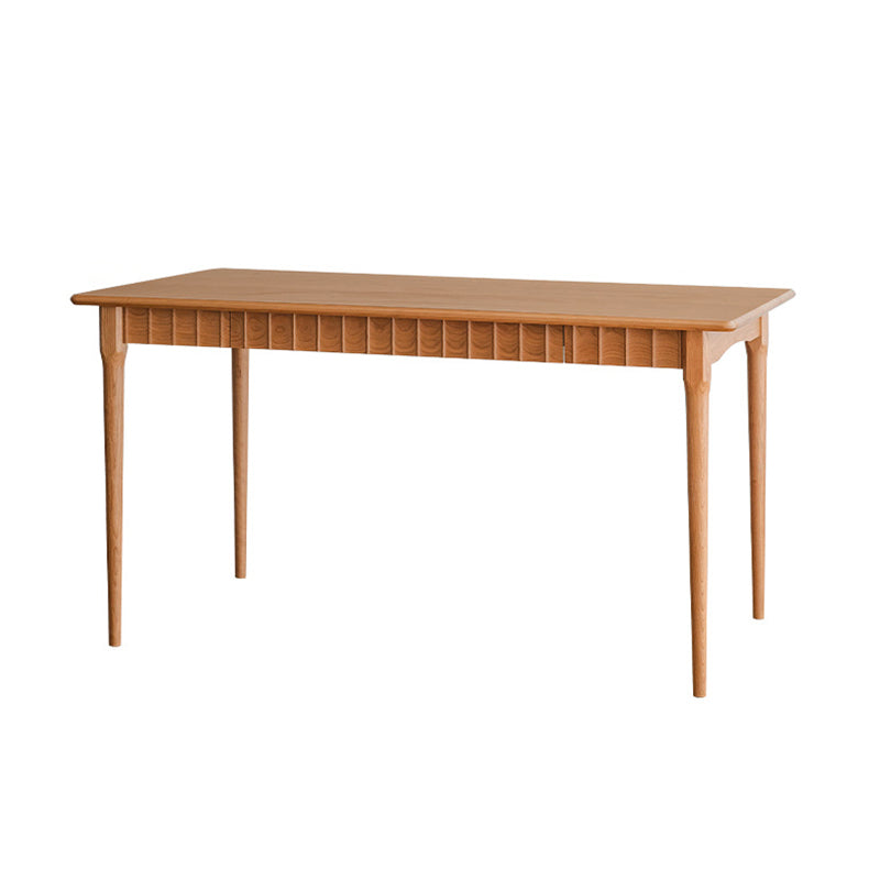 Solid Wood Dining Table Modern Rectangle Dining Table with 4 Legs