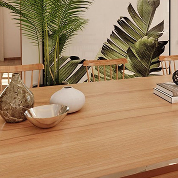 Rectangle Wood Dining Table for Restaurant Modern Pine Table with Trestle Base