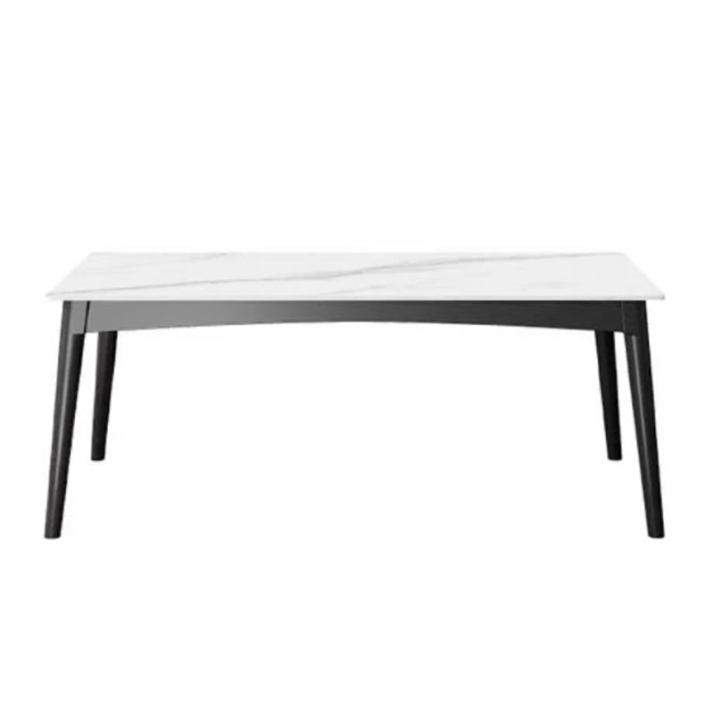 Medieval Modern Sintered Stone Top Dining Table Rectangle Table with 4 Legs