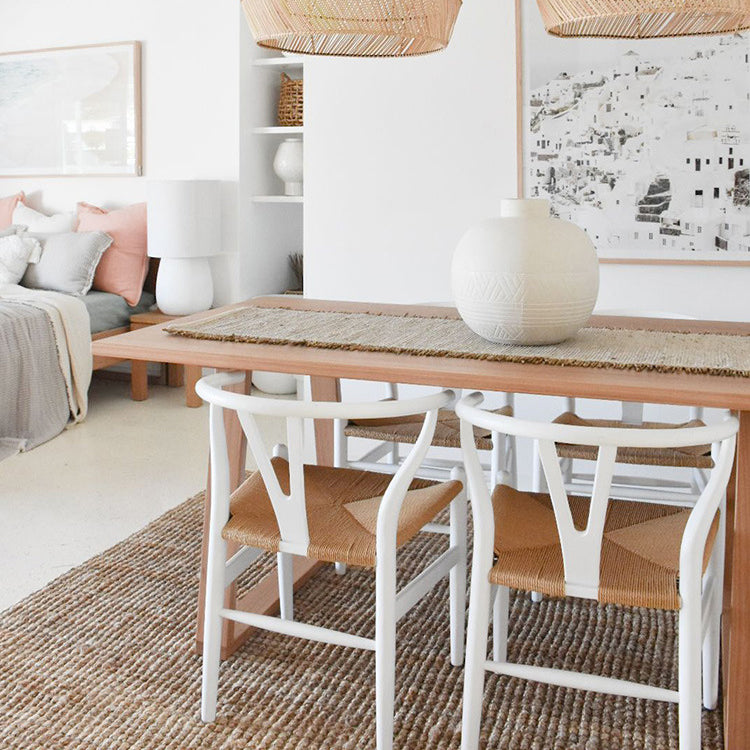 Solid Wood Top Table Traditional Luxury Table with Sled Base