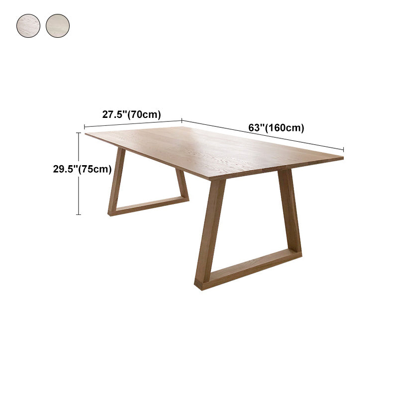 Solid Wood Top Table Traditional Luxury Table with Sled Base