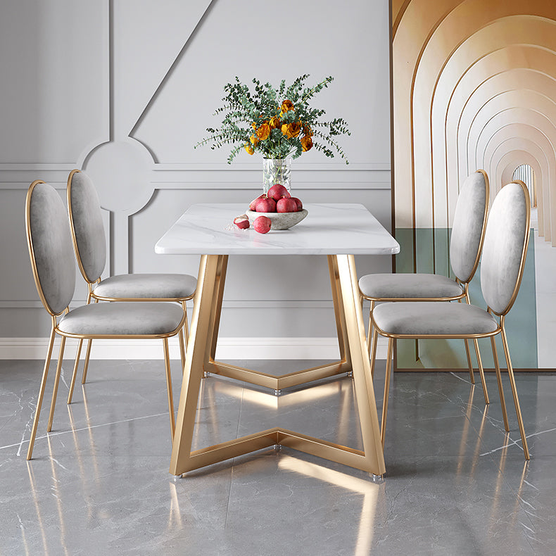 Stone Top Double Pedestal Table Traditional Luxury Rectangle White Dining Table