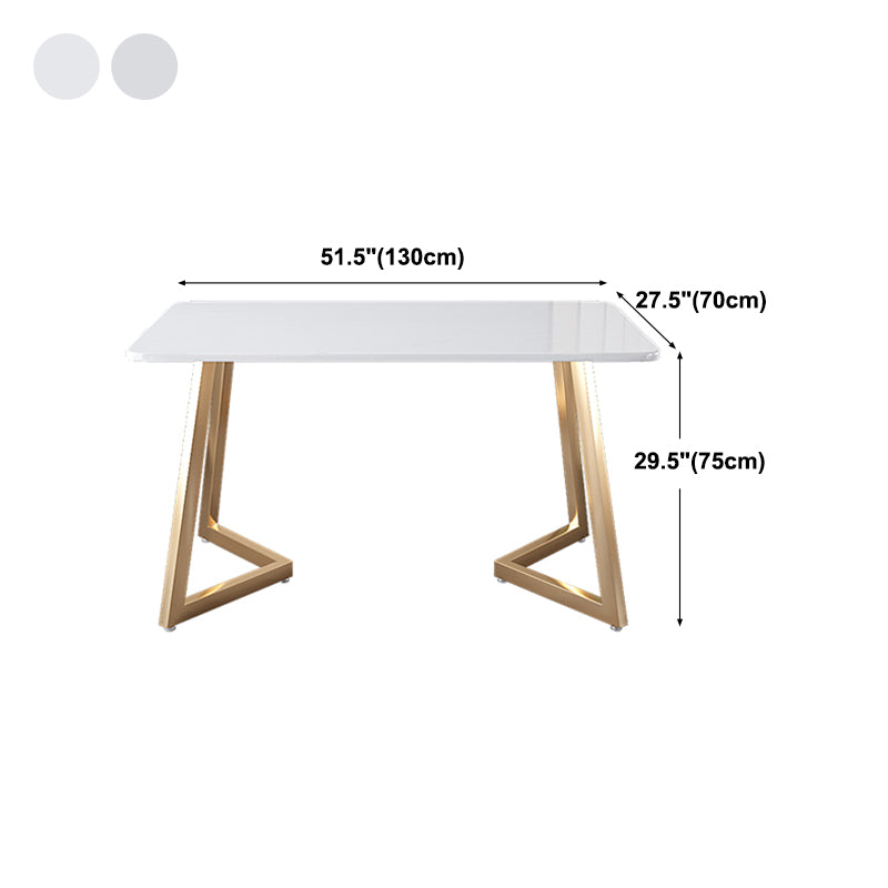 Stone Top Double Pedestal Table Traditional Luxury Rectangle White Dining Table