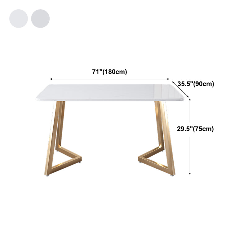 Stone Top Double Pedestal Table Traditional Luxury Rectangle White Dining Table