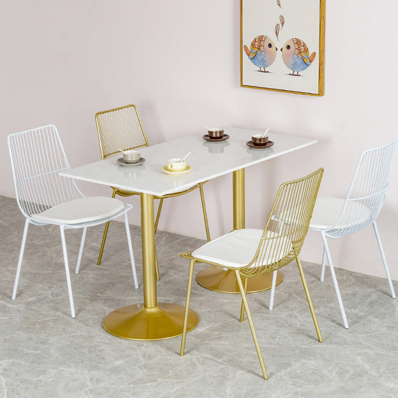 Glam Style Dining Chair Metal Windsor Back Dining Side Chair for Dining Room