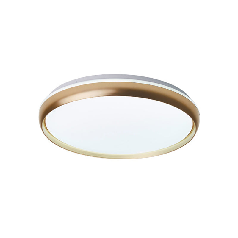 LED Living Room Flush Lighting Minimalist Black / Gold / Silver Flushmount con Circular Acrilico Shade