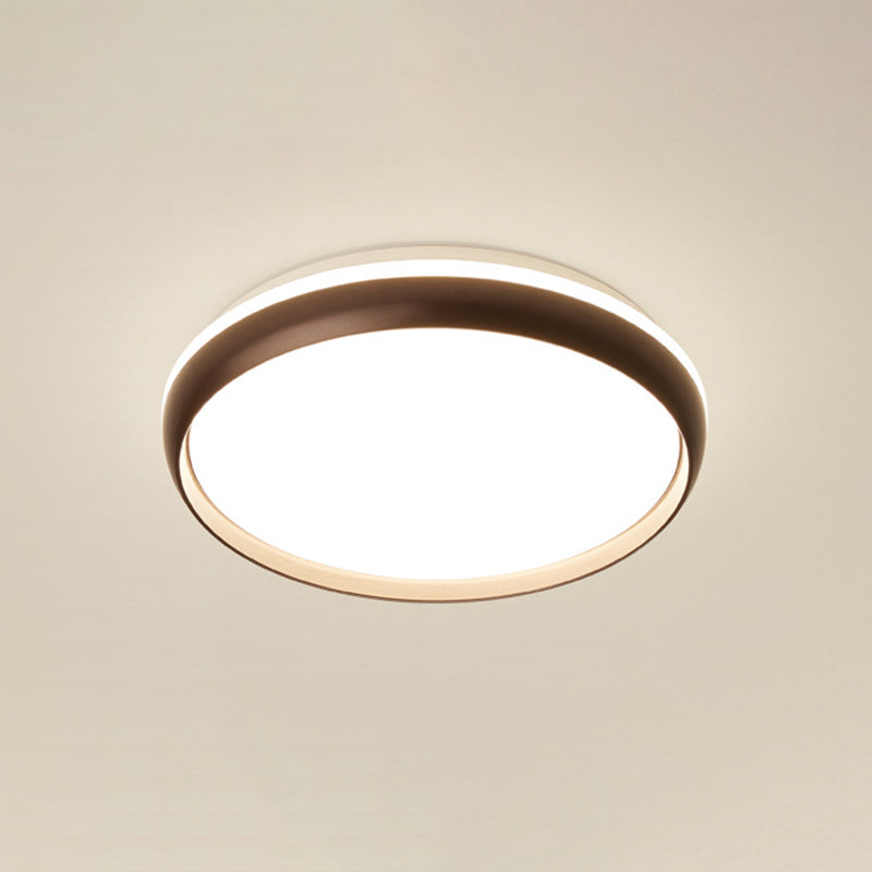 LED Living Room Flush Lighting Minimalist Black / Gold / Silver Flushmount con Circular Acrilico Shade