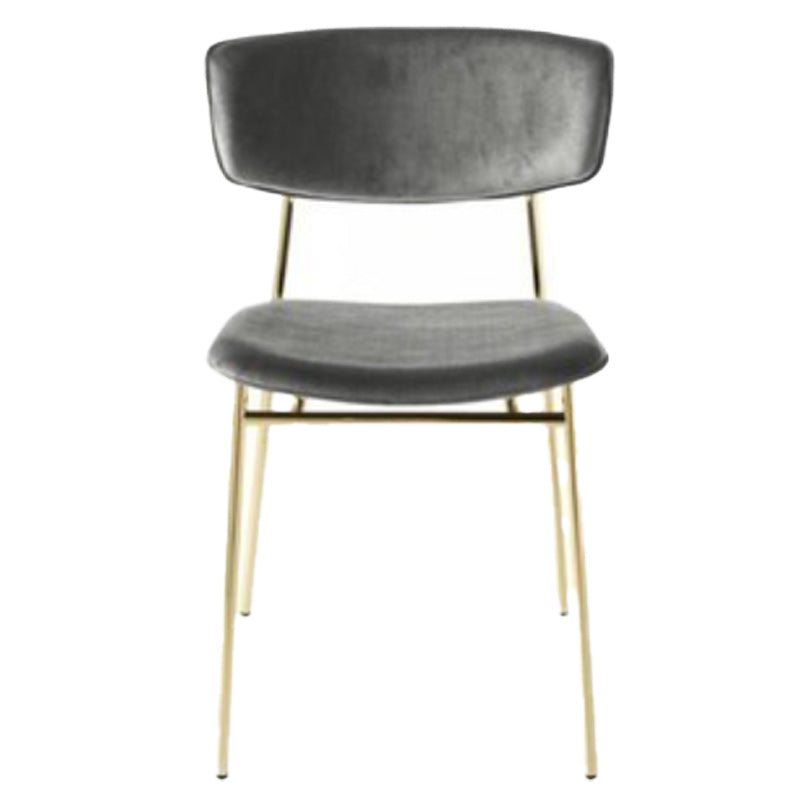 Upholstered Dining Chair Glam Style Open Back Side Chair for Indoor