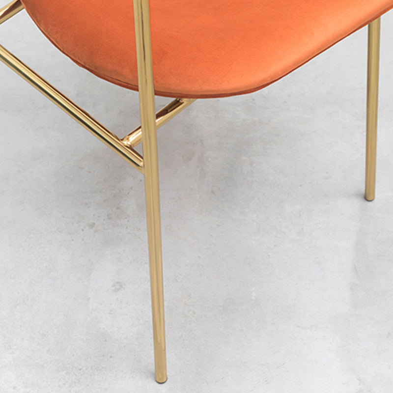 Upholstered Dining Chair Glam Style Open Back Side Chair for Indoor