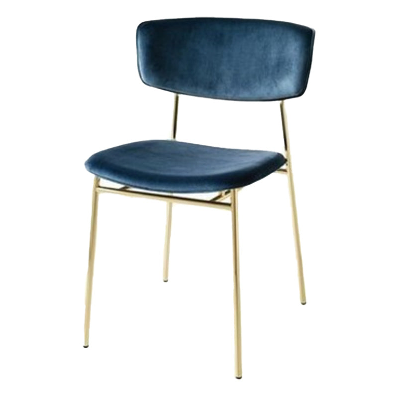 Upholstered Dining Chair Glam Style Open Back Side Chair for Indoor