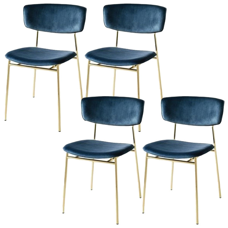 Upholstered Dining Chair Glam Style Open Back Side Chair for Indoor