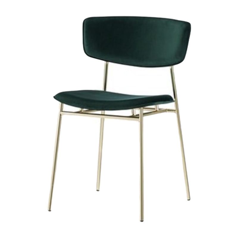 Upholstered Dining Chair Glam Style Open Back Side Chair for Indoor
