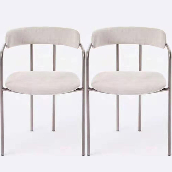 Glam Style Dining Arm Chair Upholstered Dining Armchair for Indoor