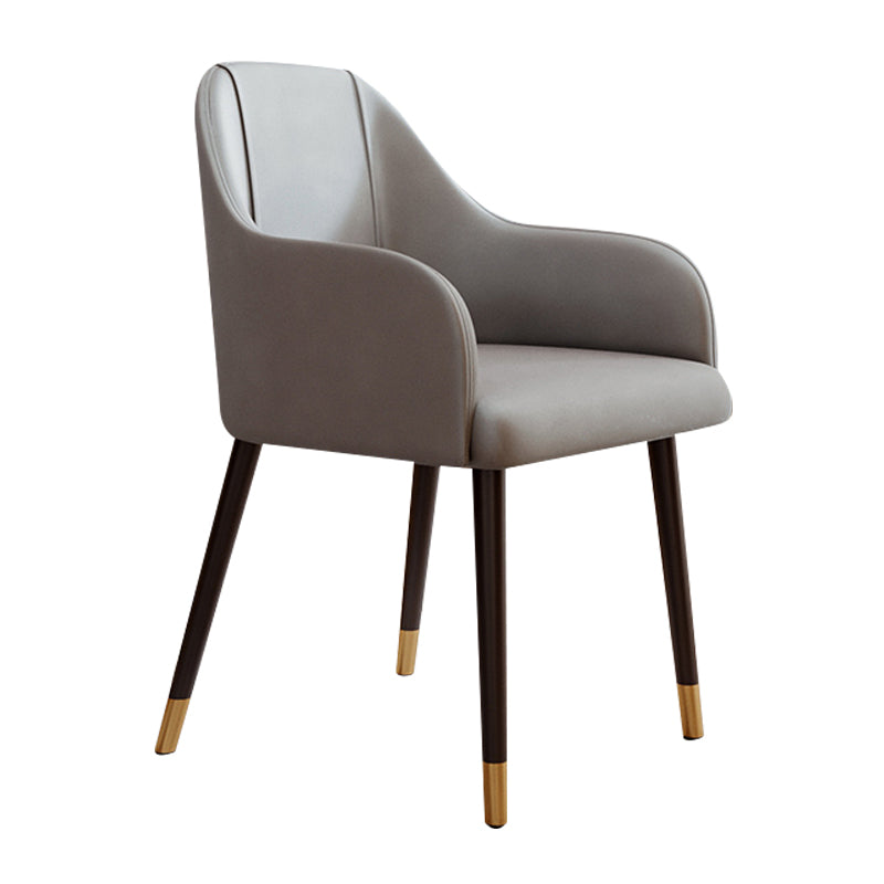 PU Leather Arm Chair Glam Style Dining Dining Arm Chair for Dining Room
