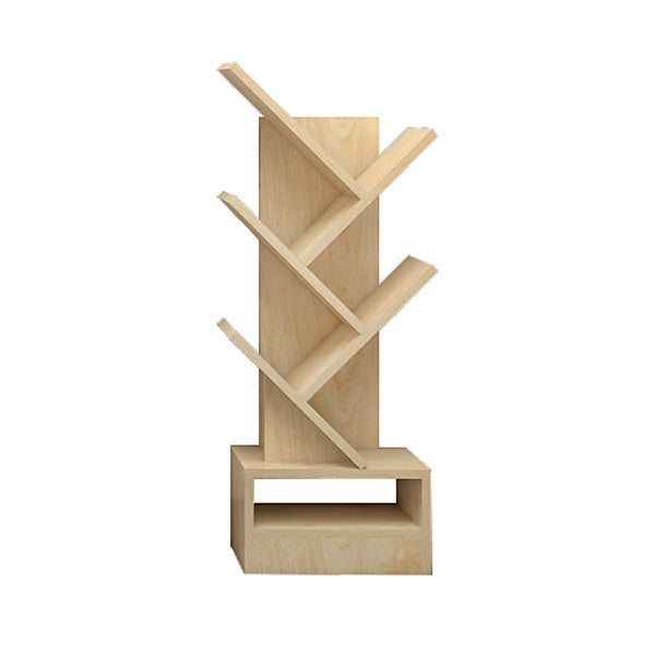 Contemporary Style Geometric Bookcase Vertical Closed Back Book Shelf