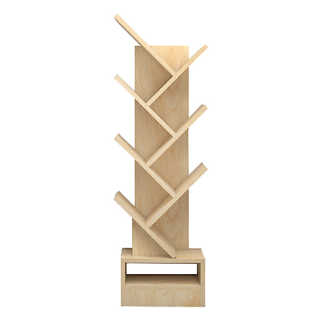 Contemporary Style Geometric Bookcase Vertical Closed Back Book Shelf