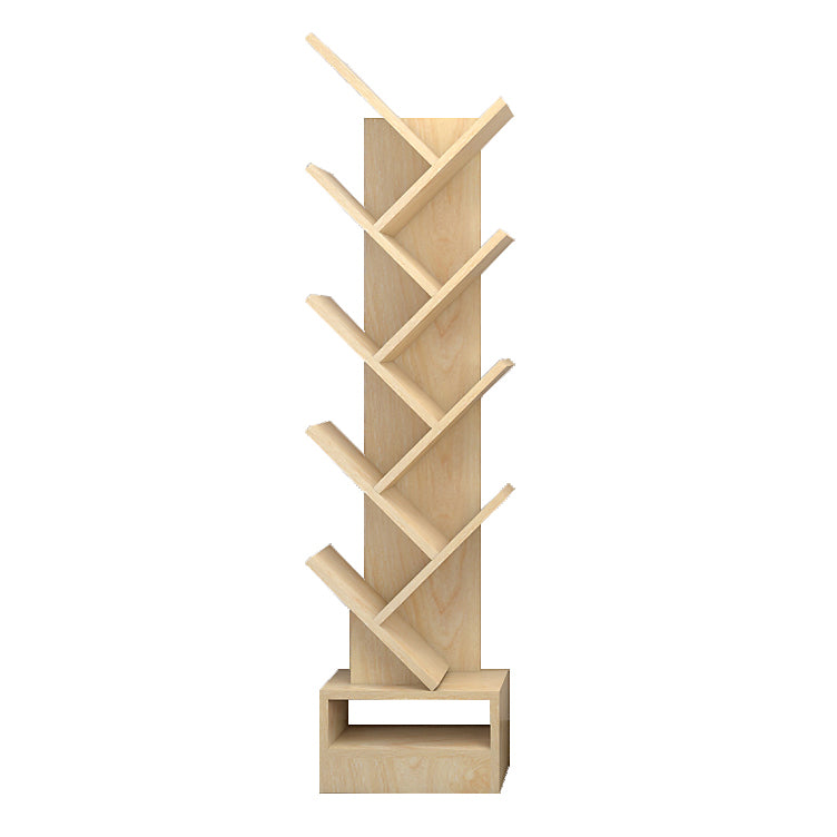 Contemporary Style Geometric Bookcase Vertical Closed Back Book Shelf